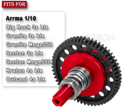 ARRCat 57T 0.8Mod Slipper Gear مع 3.175 مم ترس ترس 15T 16T 17T RC Gears ترقيات جزء لـ 1/10 Arrma Granite Senton Big Rock Vorteks 3S Blx Mega550، Kraton Outcast 4S Blx، 1/8 Typhon 3S، أسود in Saudi Arabia