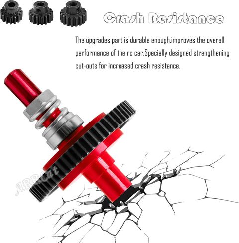 ARRCat 57T 0.8Mod Slipper Gear مع 3.175 مم ترس ترس 15T 16T 17T RC Gears ترقيات جزء لـ 1/10 Arrma Granite Senton Big Rock Vorteks 3S Blx Mega550، Kraton Outcast 4S Blx، 1/8 Typhon 3S، أسود in Saudi Arabia