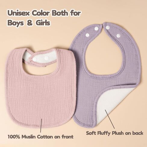 Susurration Muslin Baby Drool Bibs 6Pack Soft Square Adjustable Baby Bandana Bibs for Unisex Girls & Boys in Saudi Arabia