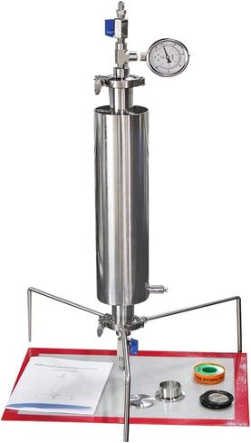 LABFENG 90g Stainless Steel Vacuum Tube Kit Vacuum Chamber with Tripod Used to Extract from Plant Leaves in Kuwait