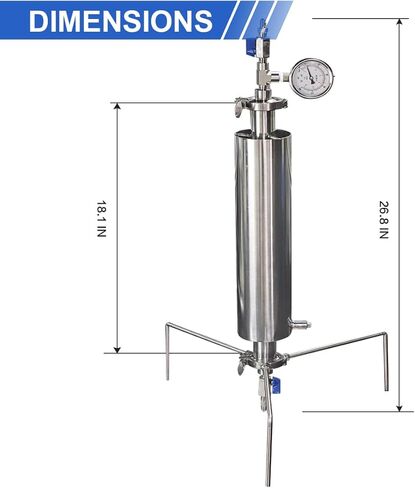 LABFENG 90g Stainless Steel Vacuum Tube Kit Vacuum Chamber with Tripod Used to Extract from Plant Leaves in Kuwait