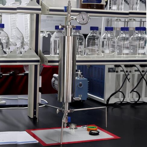 LABFENG 90g Stainless Steel Vacuum Tube Kit Vacuum Chamber with Tripod Used to Extract from Plant Leaves in Kuwait