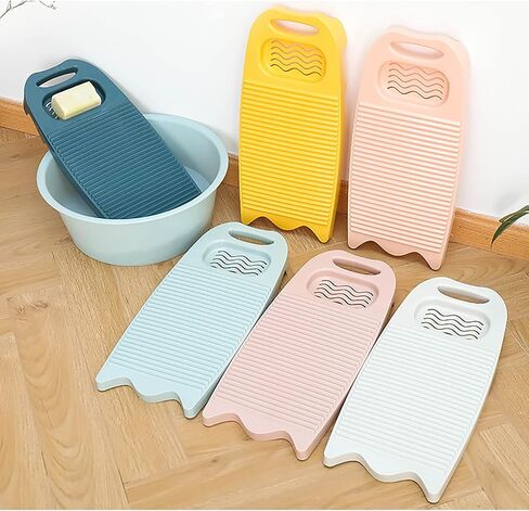 Plastics Clothes Washboards Laundry Board Household Hand Washing Board with Soap Holder Portable Hand Washing Clothes Tool Scrubboards Clothes Cleaning Tools for Home School Dormitory (Navy Blue) in Saudi Arabia