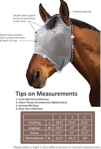 Harrison Howard Horse Fly Mask Standard Signature Blue Horse Large in Saudi Arabia