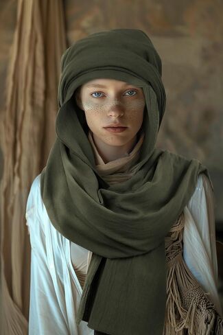 شال JPXH للرجال والنساء البالغين من العصور الوسطى بقلنسوة متعدد الألوان، شال لعب الأدوار in Kuwait