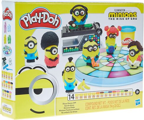 Play-Doh Minions: The Rise of Gru Disco Dance-Off Toy for Kids 3 Years and Up with 14 Non-Toxic Cans in Kuwait