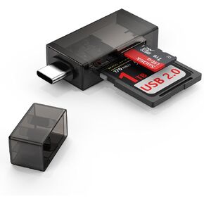 USB 3.0 SD Card Reader ، 2 في 1 قارئ بطاقة SD عالية السرعة ، محول USB SD CAED للكاميرا مع فتحة مزدوجة لبطاقات SD/SDHC/MMC/MICRO SDXC/UHS-II ، متوافقة مع MacBook و Dell والمزيد من الكمبيوتر المحمول والمزيد in Kuwait