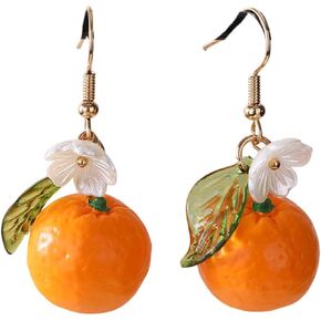 Cute Strawberry Lemon Orange Avocado Shape Flower Earrings for Women Jewelry in Kuwait