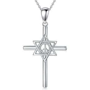 قلادة نجمة داود للرجال 925 فضة القوطية الفضة السيف قلادة قلادة تميمة تعويذة مجوهرات هدايا in Kuwait