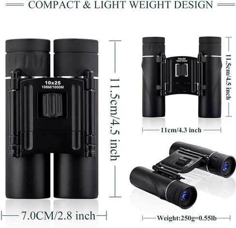 Monoculars Telescope High Power Telescope,10X25 Binoculars Compact,Waterproof Compact Roof Prism Binocular with Fully Coated Lens for Travel Hiking Bird Watching Binoculars in Saudi Arabia