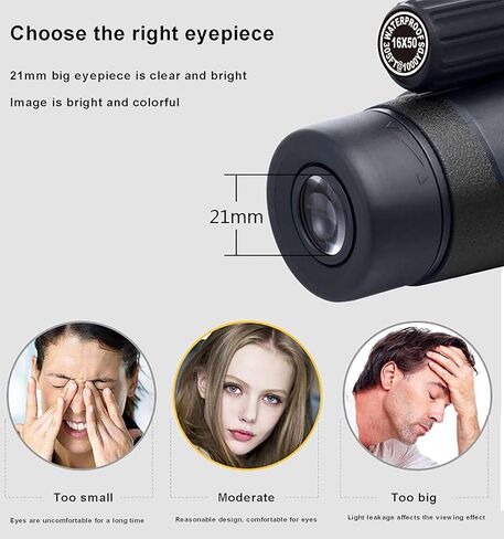Monocular Telescope, 16x50 HD High Power Monocular Waterproof with Smartphone Holder and Adjustable Tripod for Adult Bird Watching Outdoor Travel Sightseeing Bird Watching, Hiking,Camping in Saudi Arabia