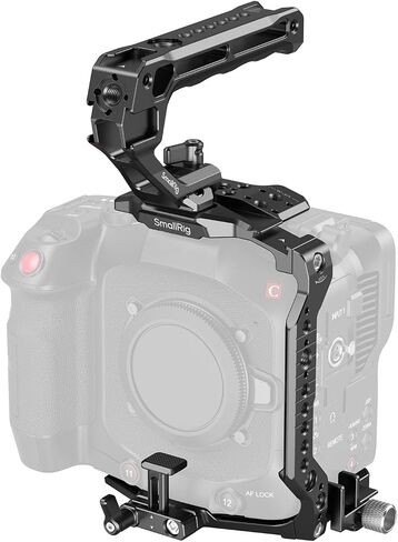 قفص SmallRig لـ Canon C80، تصميم معياري مع لوحة علوية، لوحات جانبية، لوحة سفلية، حاجز الناتو، مشبك كابل لـ HDMI، مع حامل حذاء بارد، فتحة ملولبة 1/4 بوصة - 20 و3/8 بوصة - 16، مفتاح ألين - 5810 in Saudi Arabia