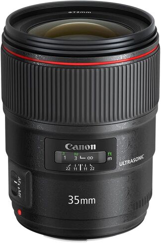 Canon EF 35mm f/1.4L II USM Lens | L-Series Wide-Angle Prime with Bright f/1.4 Aperture & Advanced Optics | Perfect for Weddings, Street & Low-Light Photography (9523B002) + Shoulder Bag + 64GB Card in Saudi Arabia
