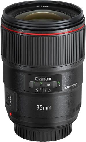 Canon EF 35mm f/1.4L II USM Lens | L-Series Wide-Angle Prime with Bright f/1.4 Aperture & Advanced Optics | Perfect for Weddings, Street & Low-Light Photography (9523B002) + Shoulder Bag + 64GB Card in Saudi Arabia