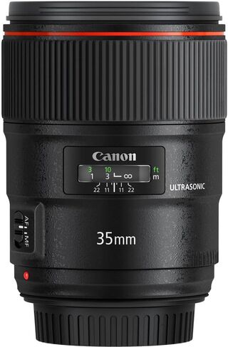 Canon EF 35mm f/1.4L II USM Lens | L-Series Wide-Angle Prime with Bright f/1.4 Aperture & Advanced Optics | Perfect for Weddings, Street & Low-Light Photography (9523B002) + Shoulder Bag + 64GB Card in Saudi Arabia
