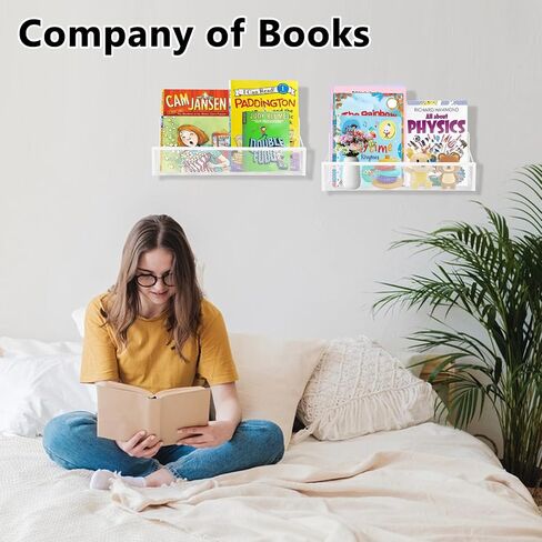 رف كتب معدني مثبت على الحائط، رف كتب تخزين بشبكة أسلاك معدنية، أرفف كتب عائمة لغرفة المعيشة/غرفة النوم/المكتب، منظم أرفف الكتب المعلقة لديكور الغرفة (أسود، 6 عبوات) in Kuwait