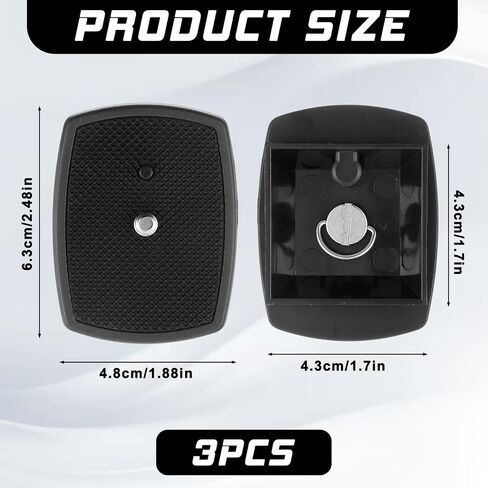 3 PCS Universal Tripod Quick Release Plate 43x43mm, Camera Quick Release Plate Tripod Camera Mount Plates Cameras Mounting Adapter for Tripods and Cameras Tripods Mount for Efficient Photography in Saudi Arabia