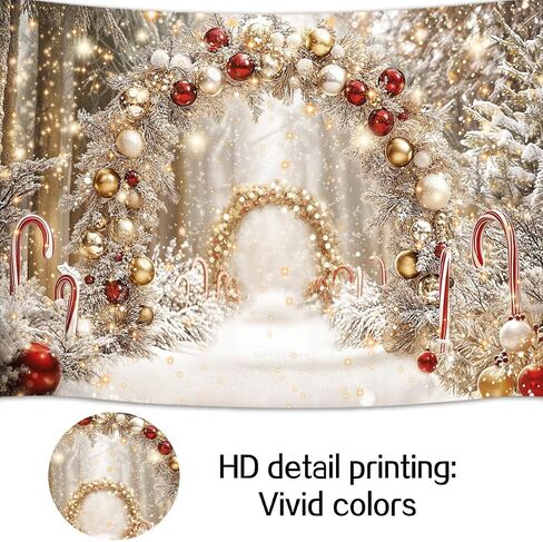10x8 ft Christmas Cane Candy Photography Backdrop Winter Forest Xmas Tree Snow Scene Snowflake Background Wonderland Farmhouse New Year Kids Party Decoratins Photo Booth in Saudi Arabia