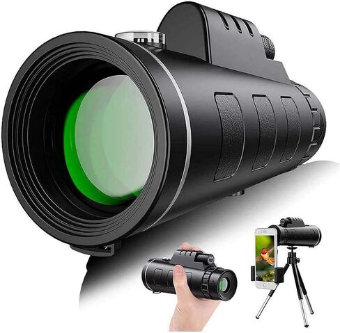 Monoculars for Adults High Power, Telescope for Adults Kids, 40x60 High Power Monocular Telescope with Smartphone Holder, BAK4 Prism Waterproof Monoculars Scope with Tripod Binoculars in Saudi Arabia