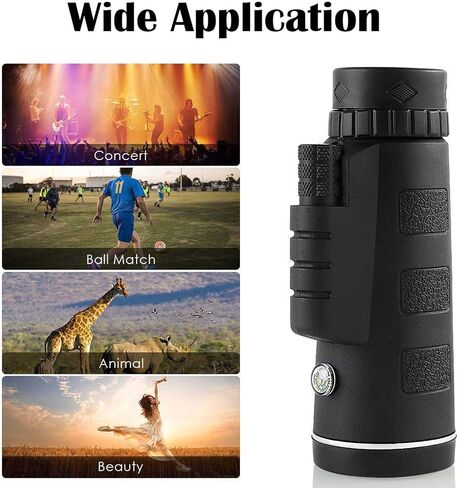 Monoculars for Adults High Power, Telescope for Adults Kids, 40x60 High Power Monocular Telescope with Smartphone Holder, BAK4 Prism Waterproof Monoculars Scope with Tripod Binoculars in Saudi Arabia
