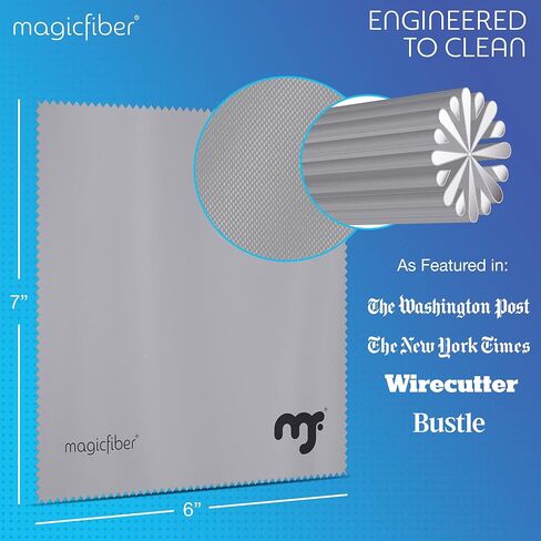MagicFiber 42 PK - 12 Household Microfiber Cleaning Cloths + 30 Glasses Microfiber Cleaning Cloths - Premium Kitchen Towels and Glasses Wipes in Kuwait