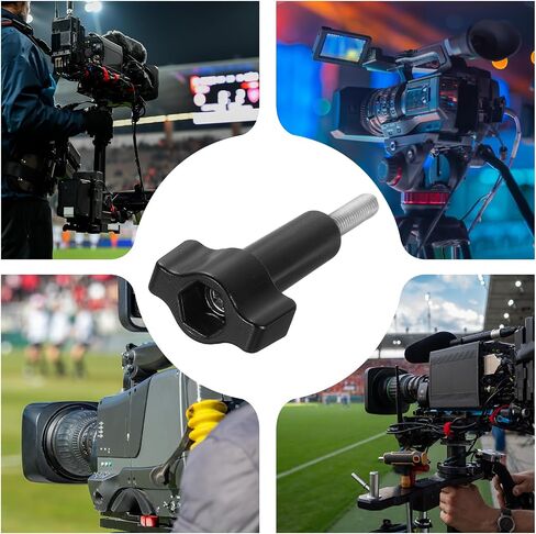 PATIKIL 2 Pcs Aluminum Thumbscrew, Long Thumb Screw with Cap Force for Action Sport Camera and Other Action Cameras, Black in Saudi Arabia