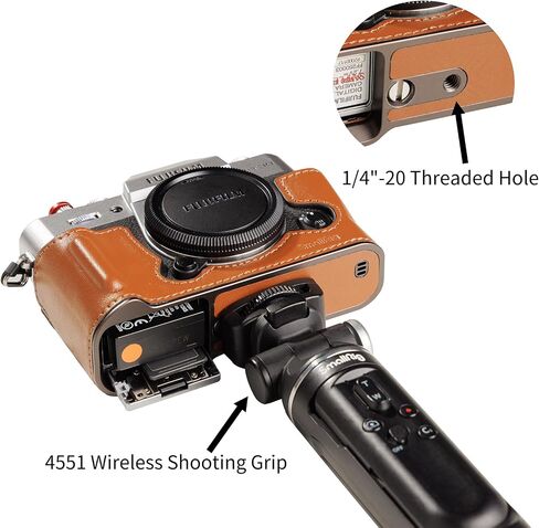 SMALLRIG X-T30 III Half Leather Case with Shoulder Strap for FUJIFILM X-T30 / X-T30 II/X-T30 III, Retro Style Camera Case with Aluminum Frame & Shutter Button Cap, Brown- 5670 in Saudi Arabia