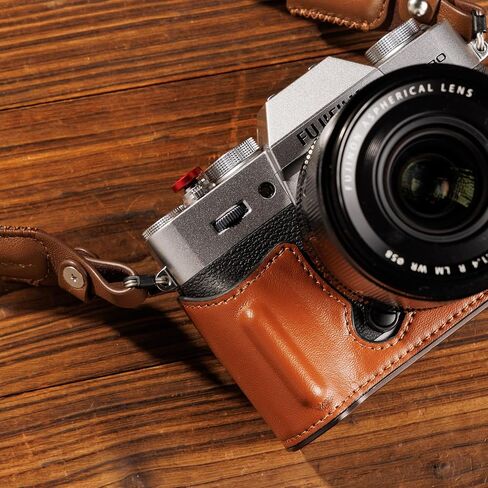SMALLRIG X-T30 III Half Leather Case with Shoulder Strap for FUJIFILM X-T30 / X-T30 II/X-T30 III, Retro Style Camera Case with Aluminum Frame & Shutter Button Cap, Brown- 5670 in Saudi Arabia