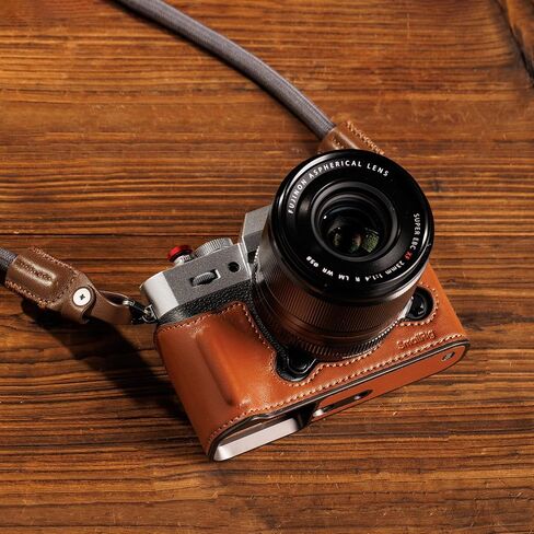 SMALLRIG X-T30 III Half Leather Case with Shoulder Strap for FUJIFILM X-T30 / X-T30 II/X-T30 III, Retro Style Camera Case with Aluminum Frame & Shutter Button Cap, Brown- 5670 in Saudi Arabia