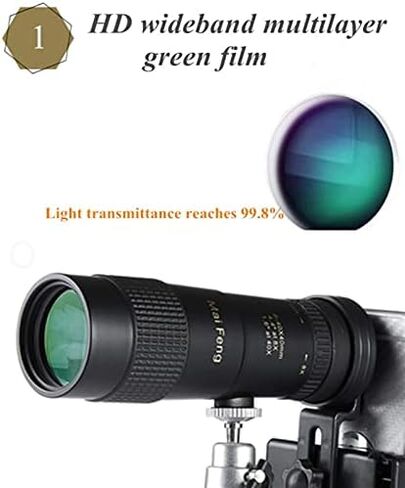 High Definition Monocular with Smartphone Holder & Tripod for Travelling & Camping & Hunting,12X42 Monocular Telescope for Adults, Gifts for Men Adults Kids - in Saudi Arabia
