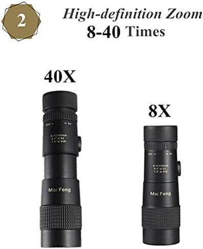 High Definition Monocular with Smartphone Holder & Tripod for Travelling & Camping & Hunting,12X42 Monocular Telescope for Adults, Gifts for Men Adults Kids - in Saudi Arabia
