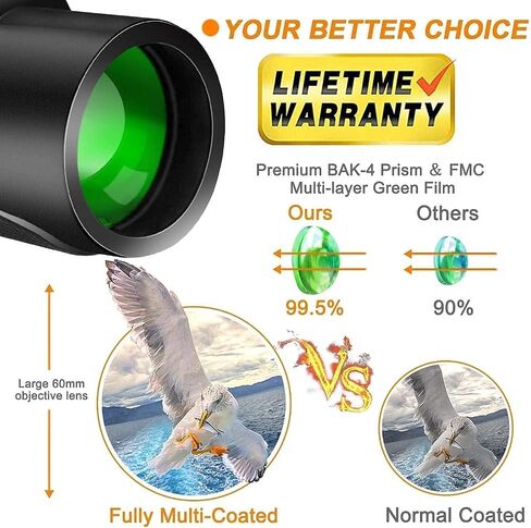 Monocular Telescope, Astronomical Telescopes 16X52 Dual Focus Monocular Telescope Binoculars 66M/8000M Scope for Travel 1 in Saudi Arabia