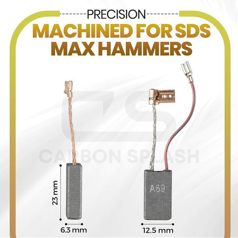 فرش كربون 2P لاستبدال 1617014144، تناسب المطرقة التجريبية 11264EVS SDS-Max، 11265EVS، 11321EVS - متوافقة مع أدوات المطرقة 1-5/8 بوصة، مجموعة فرشاة محرك متينة لإصلاح أدوات الطاقة in Kuwait