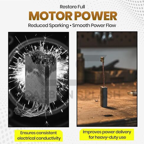 فرش كربون 2P لاستبدال 1617014144، تناسب المطرقة التجريبية 11264EVS SDS-Max، 11265EVS، 11321EVS - متوافقة مع أدوات المطرقة 1-5/8 بوصة، مجموعة فرشاة محرك متينة لإصلاح أدوات الطاقة in Kuwait