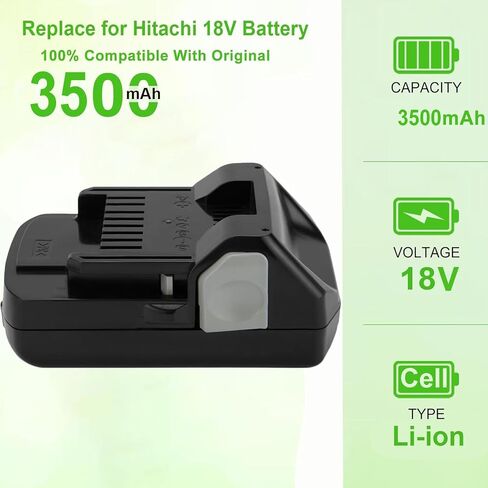 2 حزمة بطارية 3.0 أمبير 18 فولت متوافقة مع بطارية هيتاشي BSL1815X BSL1815S BSL1830 BSL1830C 330139 330557 339782 بطارية بديلة ليثيوم أيون in Kuwait