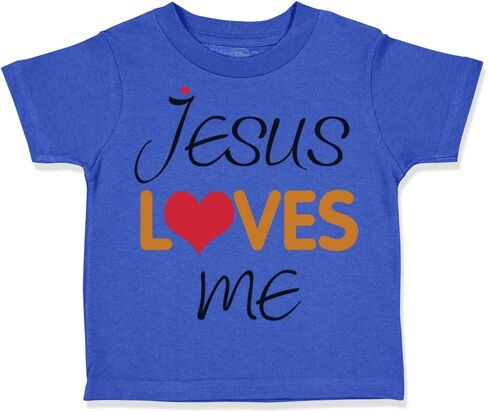 Toddler T-Shirt Jesus Loves Me Christian Jesus God Jesus is My Savior Clothes in Saudi Arabia
