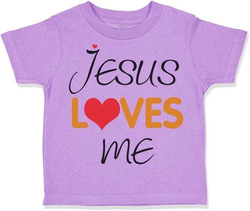 Toddler T-Shirt Jesus Loves Me Christian Jesus God Jesus is My Savior Clothes in Saudi Arabia