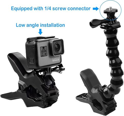 Jaws Flex Clamp Mount Gooseneck Mount لـ GoPro Hero 13 Hero 12 Hero 11 Hero 10 Hero 9 Hero 8 Hero 7 Hero 6 Hero 5 Hero 4 Session Hero 3+ Hero 3 EK7000 DJI osmo Arlo Action Camera in Saudi Arabia