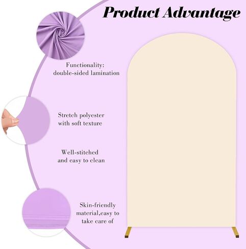 7.2FT Beige Arch Backdrop Cover,Spandex Arch Covers Stretchy Backdrop for Wedding Birthday Party Baby Shower in Saudi Arabia