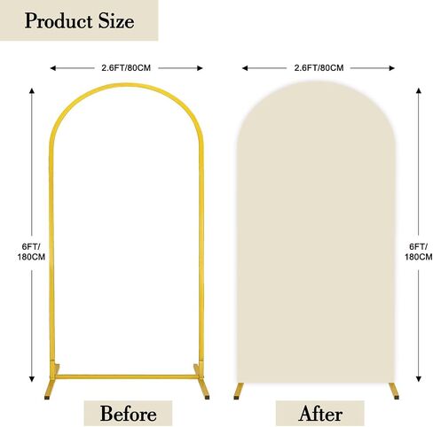 7.2FT Beige Arch Backdrop Cover,Spandex Arch Covers Stretchy Backdrop for Wedding Birthday Party Baby Shower in Saudi Arabia