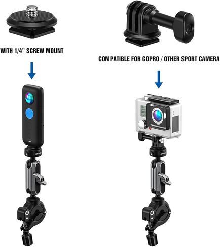 Magnetic Mount Sport Camera Holder, Compatible for Gopro Hero 13/12/11/10, DJI OSMO Action 5 Pro/4/3/2, Insta360 X4/X3/Pro 2, Action Camera Car Mount with 1/4"-20 Thread (LAC-01) in Kuwait