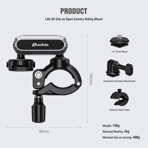 Magnetic Mount Sport Camera Holder, Compatible for Gopro Hero 13/12/11/10, DJI OSMO Action 5 Pro/4/3/2, Insta360 X4/X3/Pro 2, Action Camera Car Mount with 1/4"-20 Thread (LAC-01) in Kuwait