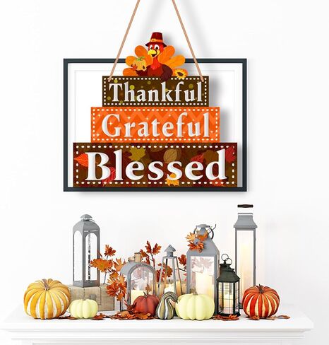 Fall Thanksgiving Christmas Door Sign, Double-sided Printed Christmas And Thanksgiving Door Decorations, Reversible Wooden Welcome Xmas Fall Thanksgiving Decorations Indoor Outdoor in Saudi Arabia