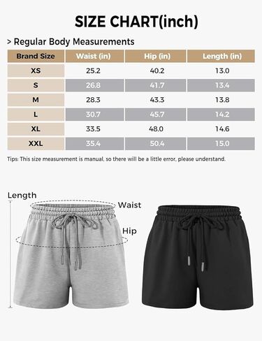 Womens Sweat Shorts, Summer Lounge Cotton Drawstring Shorts with Pockets Athletic Running Active Elastic Shorts 2024 in Saudi Arabia