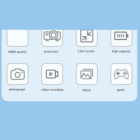 GOWENIC 2 in 1 Digital Camera, 1080P 48MP Video Camera with Projector Function, 10x Zoom, Built in Speaker, Portable Toddler Camera with 2.8in Screen for Life Recording (Without in Saudi Arabia