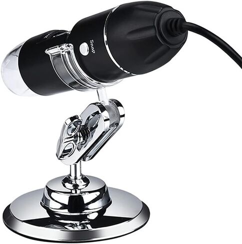 Adjustable 1600X 3 in 1 USB Digital Microscope Type-C Electronic Microscope Camera for 8 LED Zoom Magnifier (Color : Black Size : 1600X) (Black 1000X) in Saudi Arabia