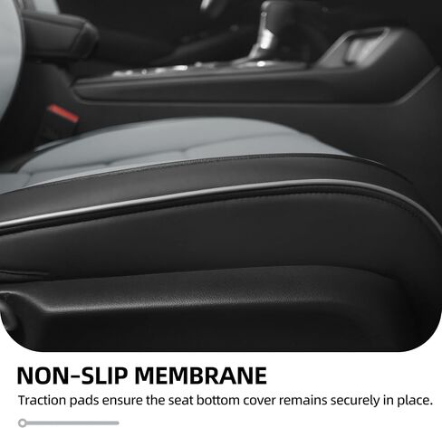 Custom Fit Civic Seat Covers for Honda Civic Sedan 2016 2017 2018 2019 2020 2021 EX,EX-L,EX-T,Touring,LX-P,Sport - 5-Seats Leather Full Set(Black/Gray) in Saudi Arabia