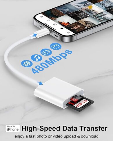 USB 3.0 SD Card Reader ، 2 في 1 قارئ بطاقة SD عالية السرعة ، محول USB SD CAED للكاميرا مع فتحة مزدوجة لبطاقات SD/SDHC/MMC/MICRO SDXC/UHS-II ، متوافقة مع MacBook و Dell والمزيد من الكمبيوتر المحمول والمزيد in Kuwait