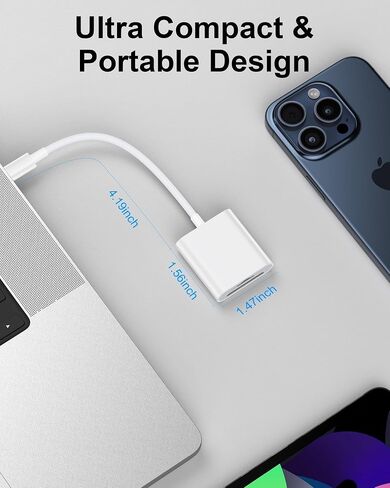 USB 3.0 SD Card Reader ، 2 في 1 قارئ بطاقة SD عالية السرعة ، محول USB SD CAED للكاميرا مع فتحة مزدوجة لبطاقات SD/SDHC/MMC/MICRO SDXC/UHS-II ، متوافقة مع MacBook و Dell والمزيد من الكمبيوتر المحمول والمزيد in Kuwait