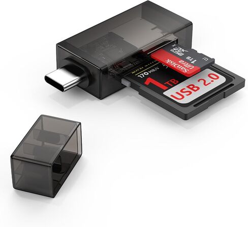 USB 3.0 SD Card Reader ، 2 في 1 قارئ بطاقة SD عالية السرعة ، محول USB SD CAED للكاميرا مع فتحة مزدوجة لبطاقات SD/SDHC/MMC/MICRO SDXC/UHS-II ، متوافقة مع MacBook و Dell والمزيد من الكمبيوتر المحمول والمزيد in Kuwait